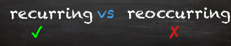 Reoccurring Vs Recurring Most Common Errors In English Reoccurring 